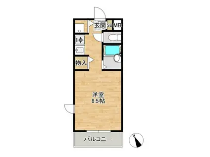 ラ・ティエラ箕面(ワンルーム/2階)の間取り写真