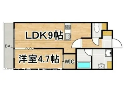 グランファスト伊都(1LDK/5階)の間取り写真