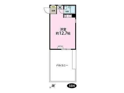 シティーコープ平沼(ワンルーム/5階)の間取り写真