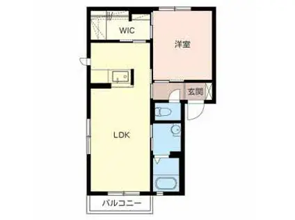 SHISHIKURA(1LDK/1階)の間取り写真