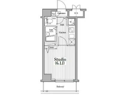 ガーラ・シティ東陽町(1K/5階)の間取り写真