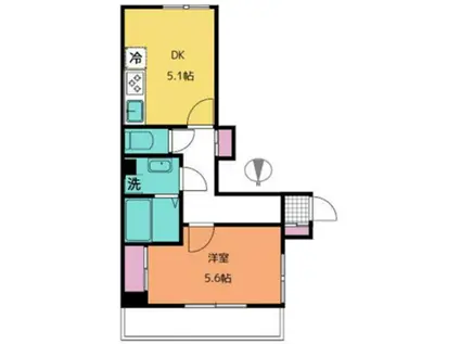 ASSORTBOX(1DK/1階)の間取り写真