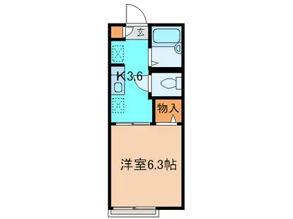 OLD MOSS(1K/2階)の間取り写真