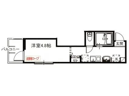 MELDIA与野II(1K/3階)の間取り写真