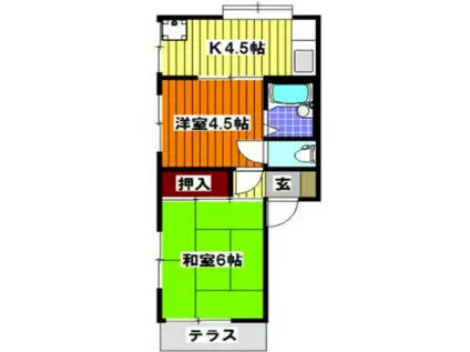 シルエラ(2K/2階)の間取り写真