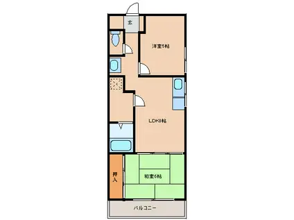 松原メイトマンション(2LDK/4階)の間取り写真