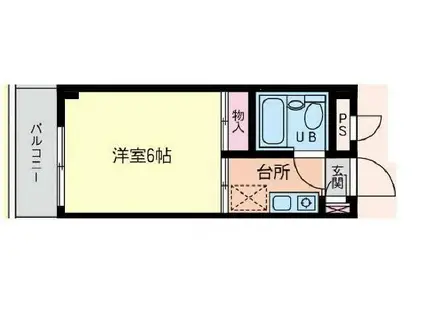 ニュー瑞江(1K/1階)の間取り写真