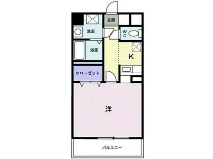 エルグレイス大手(1K/3階)の間取り写真