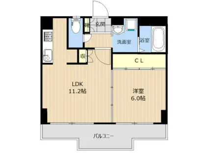 セルジュ水前寺公園(1LDK/3階)の間取り写真