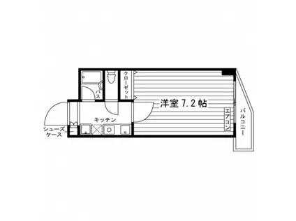 ファーストコンフォート(1K/5階)の間取り写真