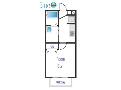ガーデンコート仲宿III(1K/2階)の間取り写真