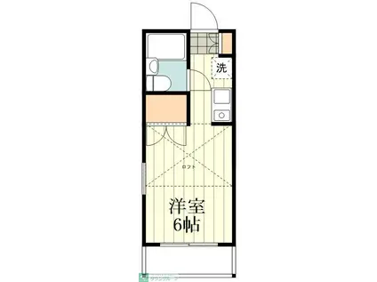 プロムナードハイムD(1K/2階)の間取り写真