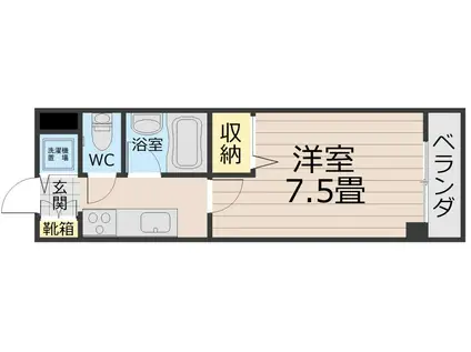 東和館鹿児島(1K/3階)の間取り写真