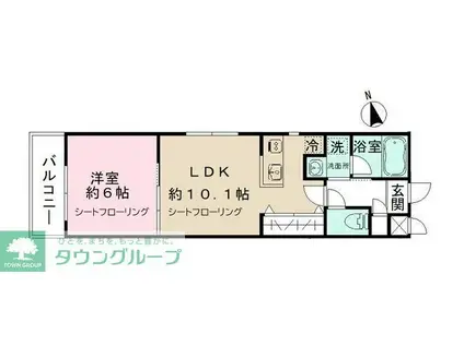 SOGA ARCHITECT BLDII(1LDK/2階)の間取り写真