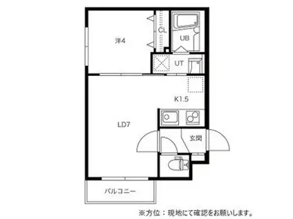 パリスガーデン山の手(1LDK/3階)の間取り写真