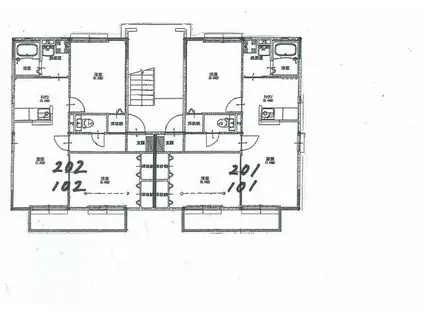 ヴァンベールA(2LDK/1階)の間取り写真