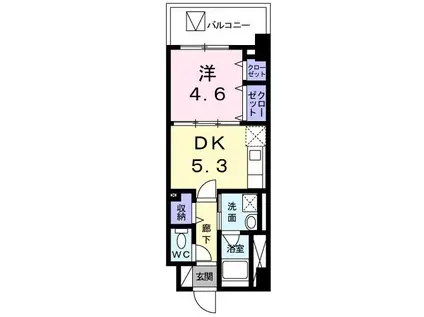 アミティエ 八潮(1DK/7階)の間取り写真