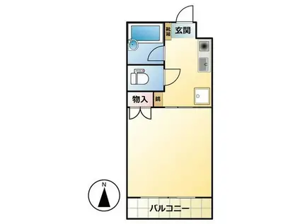 エル新屋敷A(1K/3階)の間取り写真