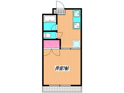 けやきハイム(1K/2階)の間取り写真