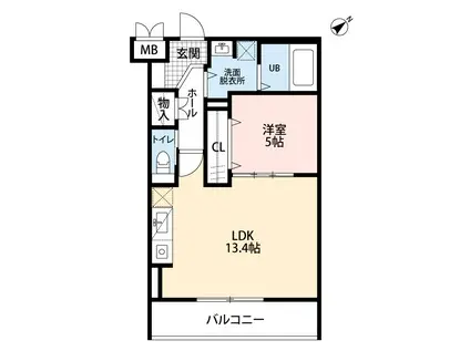 BEST HOME FUMI(1LDK/1階)の間取り写真