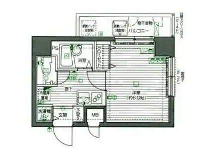 グランドガーラ渋谷(1K/9階)の間取り写真