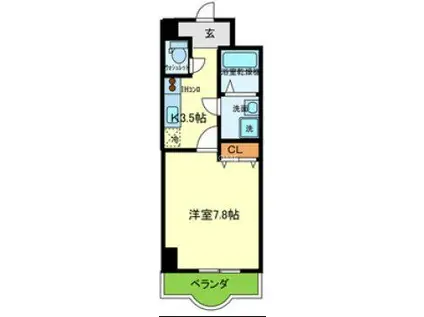 ルミエール八尾駅前(1K/6階)の間取り写真