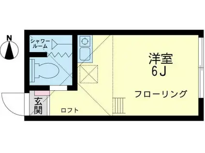 ユナイト鶴見イスタンブール(ワンルーム/2階)の間取り写真