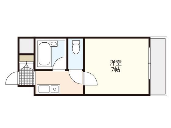 Fビル井口(1K/5階)の間取り写真