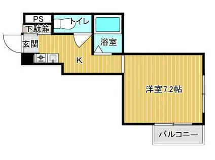 N-CUBE 樽屋町(ワンルーム/6階)の間取り写真