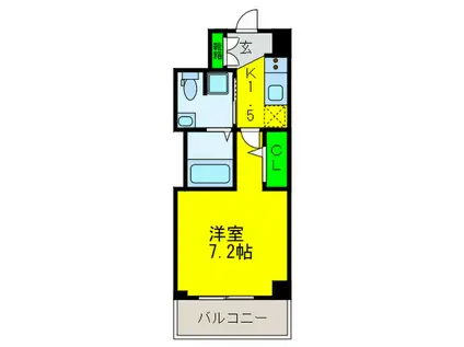 ラシーヌ天王寺南(1K/11階)の間取り写真