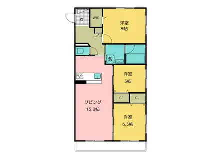 ES GARDEN(3LDK/3階)の間取り写真