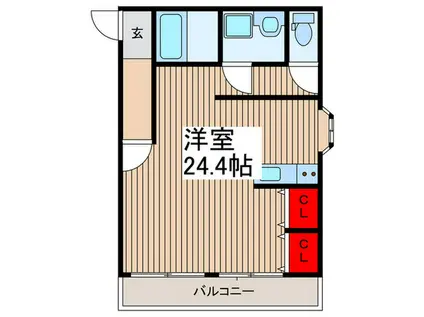 根岸プラザ(ワンルーム/2階)の間取り写真