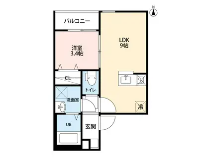 BLUE NOTE(1LDK/1階)の間取り写真