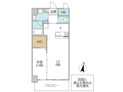 WOHLSTAND・EINS(1LDK/3階)の間取り写真
