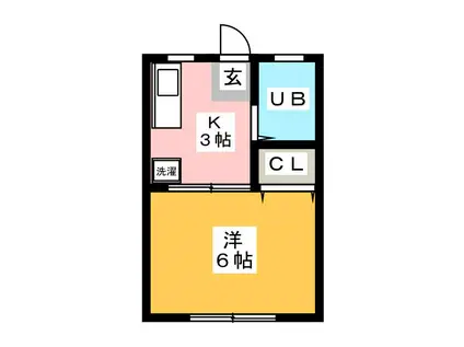 サニーハウスナムラ(1K/1階)の間取り写真