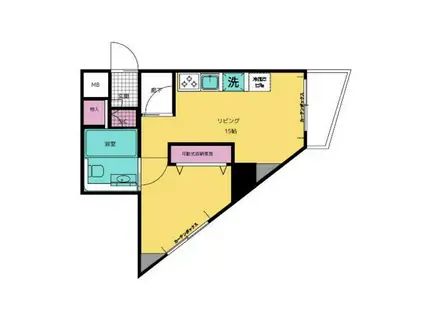 ユニーブル新宿西(ワンルーム/9階)の間取り写真