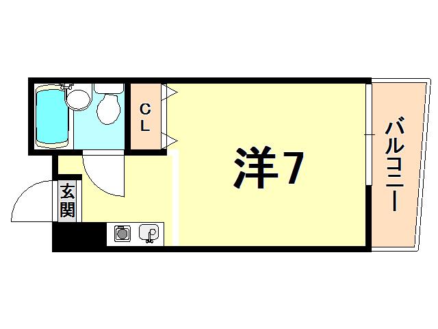 マンション麻生(ワンルーム/2階)の間取り写真
