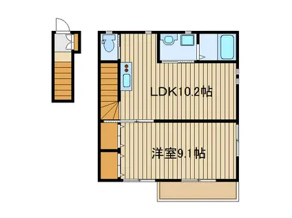 エフプレスト土支田(1LDK/2階)の間取り写真