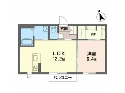シャーメゾン和(1LDK/2階)の間取り写真