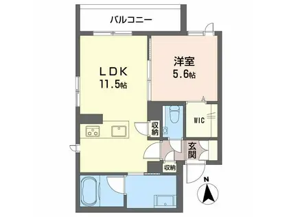 シャーメゾン並木(1LDK/3階)の間取り写真
