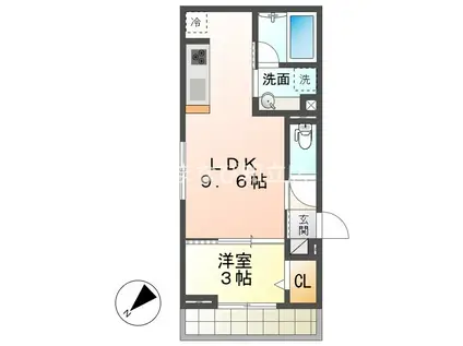 ＪＲ東海道本線 安城駅 徒歩5分 3階建 新築(1LDK/3階)の間取り写真
