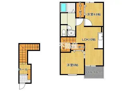 シャルマンYASURO(2LDK/2階)の間取り写真