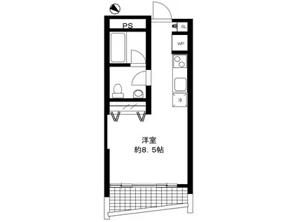 VISTA参宮橋 ヴィスタ参宮橋(ワンルーム/1階)の間取り写真