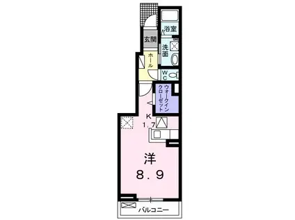 ベネフィスII(ワンルーム/1階)の間取り写真