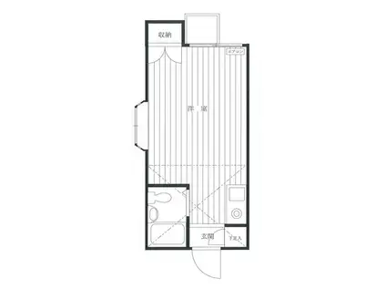 ナカノシオン駒沢(ワンルーム/2階)の間取り写真