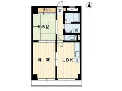 グランリーオ(2LDK/3階)の間取り写真