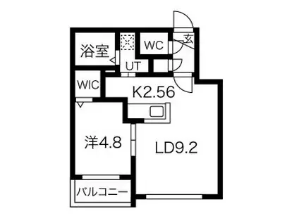 RESIDENCE N8 レジデンス(1LDK/4階)の間取り写真