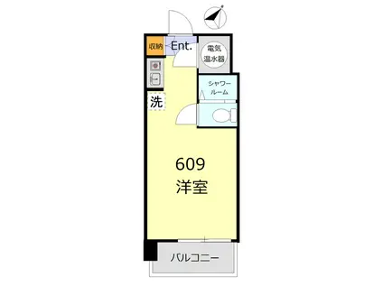 ライオンズマンション九段第二(ワンルーム/6階)の間取り写真