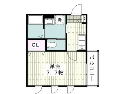 シェルムラフィナート(1K/1階)の間取り写真
