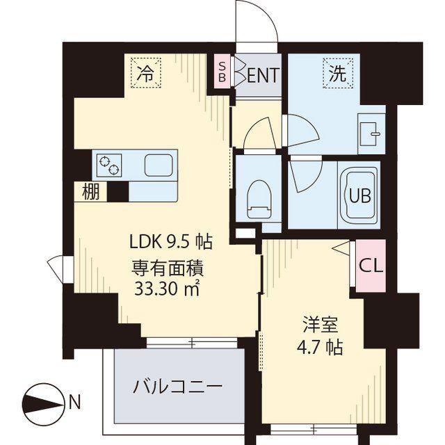 VEREDA NAKANO(1LDK/11階)の間取り写真